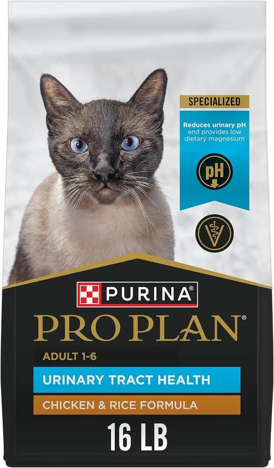 Purina Pro Plan Urinary Tract Cat Food, Chicken & Rice Formula, 16 lb Bag