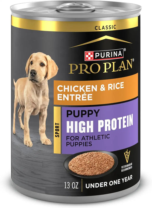 Purina Pro Plan Sport High Protein Wet Puppy Food, Chicken, (12) 13 oz