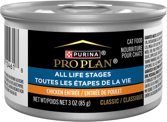 Purina Pro Plan All Life Stages Pate Wet Cat Food, (24), 3 oz Cans