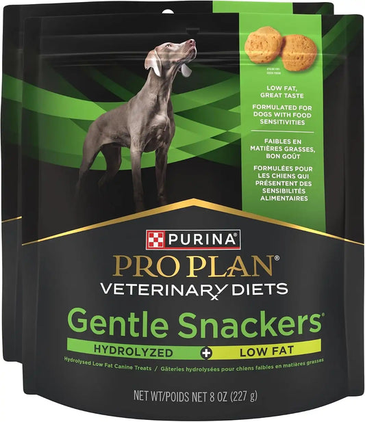 Pro Plan Veterinary Diets Purina Gentle Snackers Hydrolyzed Plus Low Fat Dog Treats - 8 oz. Pouch (Pack of 2)