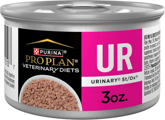 Purina Pro Plan Vet UR Urinary St/Ox Wet Cat Food, (24) 3 oz Cans