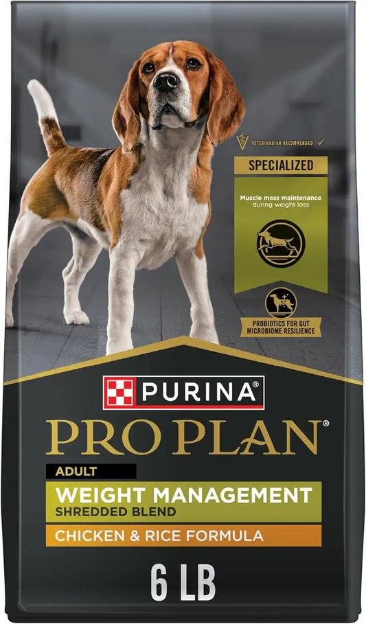 Purina Pro Plan Weight Management Dry Dog Food, Chicken & Rice, 6 lb Bag