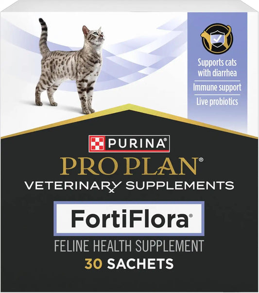 Pro Plan Veterinary Diets FortiFlora Daily Probiotic Powder Supplement for Cats with Digestive Support and Immune System