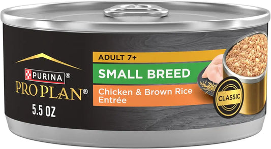 Purina Pro Plan Adult 7+ Small Breed Wet Dog Food, Chicken, (24), 5.5 oz
