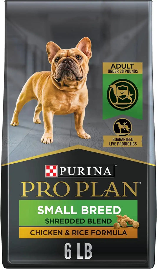 Purina Pro Plan Small Breed Dry Dog Food, Shredded Blend, 6 lb Bag