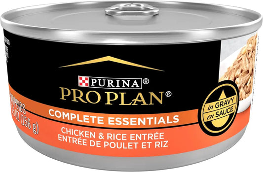 Purina Pro Plan Wet Cat Food in Gravy, Chicken & Rice, (24) 5.5 oz