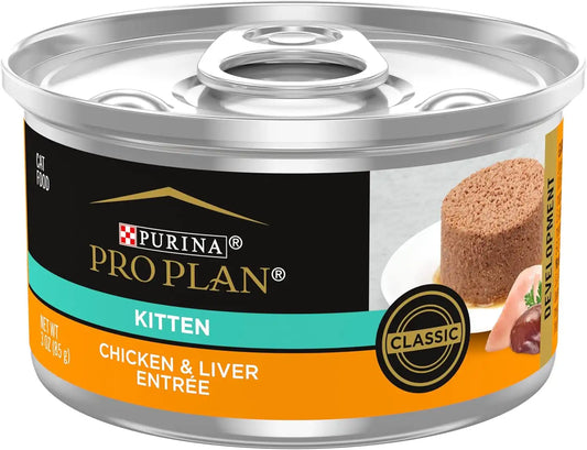 Purina Pro Plan DEVELOPMENT Wet Kitten Food, Chicken & Liver, (24) 3 oz