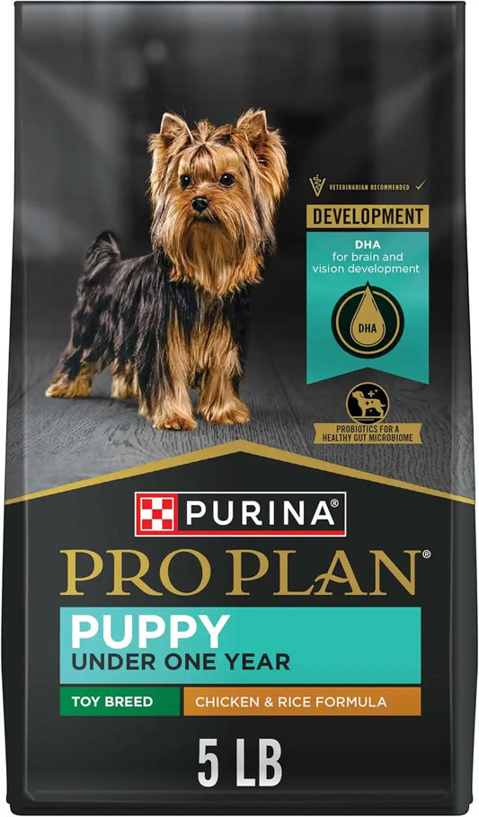 Purina Pro Plan Toy Breed Dry Puppy Food, Chicken & Rice, 5 lb Bag