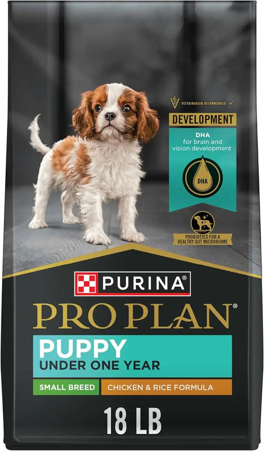 Purina Pro Plan Small Breed Puppy Food, Chicken & Rice, 18 lb Bag