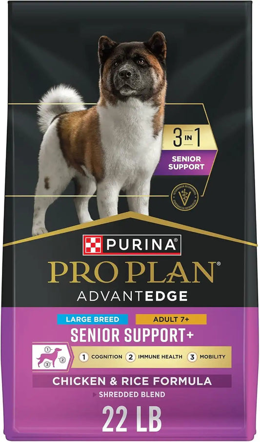 Purina Pro Plan AdvantEDGE Senior Support Plus Dry Dog Food, 22 lb Bag