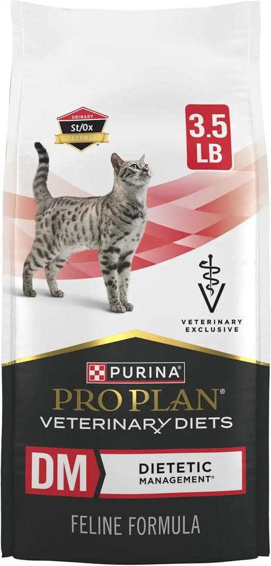 Purina Pro Plan Vet Diets DM Dietetic Management Dry Cat Food, 3.5 lb Bag