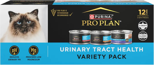 Purina Pro Plan Urinary Cat Wet Food Variety Pack, (2x12) 3 oz Cans