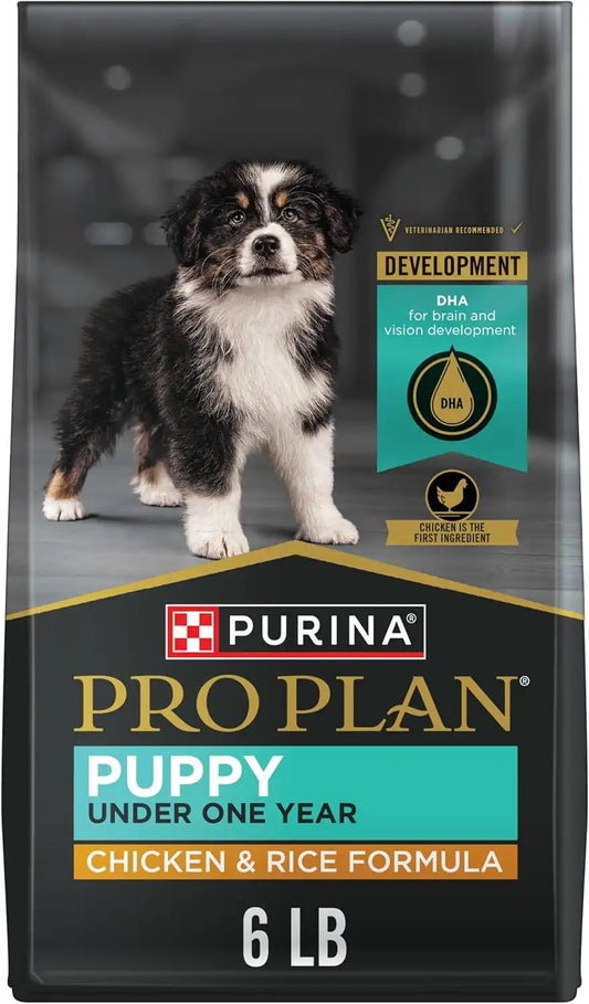 Purina Pro Plan High Protein Dry Puppy Food, Chicken & Rice, 6 lb Bag