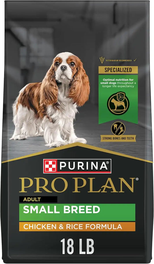 Purina Pro Plan Small Breed Dry Dog Food, Chicken & Rice, 18 lb Bag