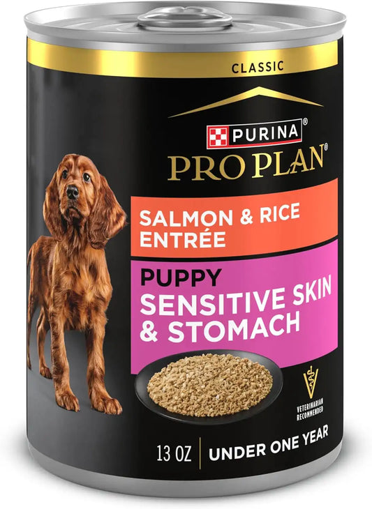 Purina Pro Plan Sensitive Skin and Stomach Wet Puppy Food, (12) 13 oz Cans