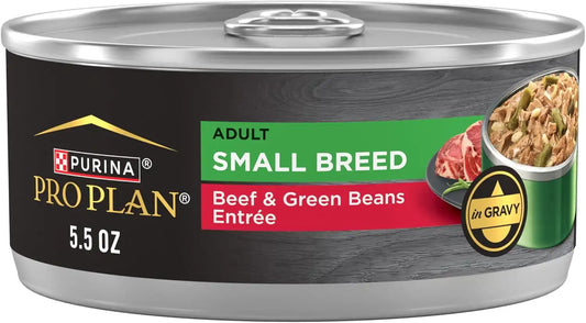 Purina Pro Plan Adult Small Breed Wet Dog Food, Beef, (24) 5.5 oz