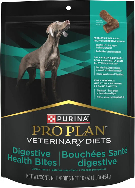 Purina Pro Plan Veterinary Diets Digestive Health Bites Dog Treats, 16 oz