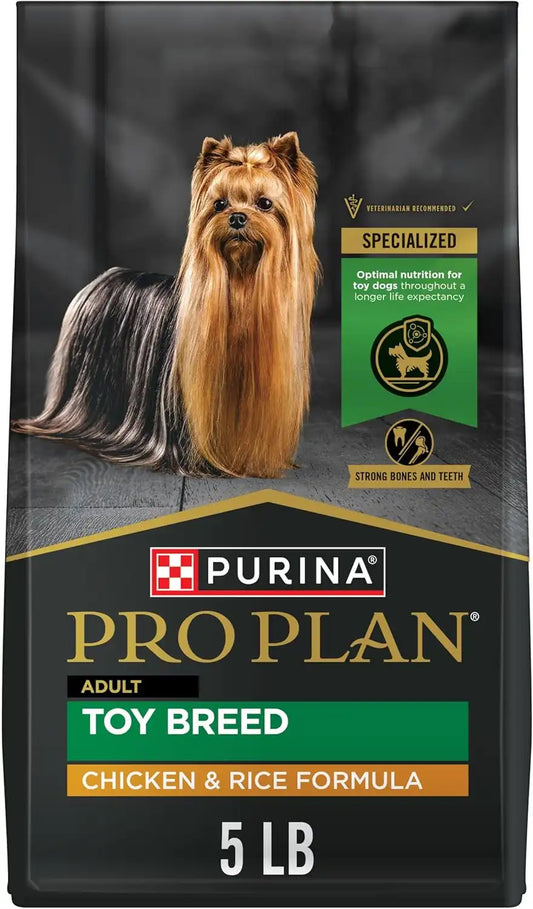 Purina Pro Plan Toy Breed Dry Dog Food, Chicken & Rice, 5 lb Bag