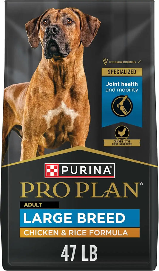 Purina Pro Plan Large Breed Dry Dog Food, Chicken & Rice, 47 lb Bag