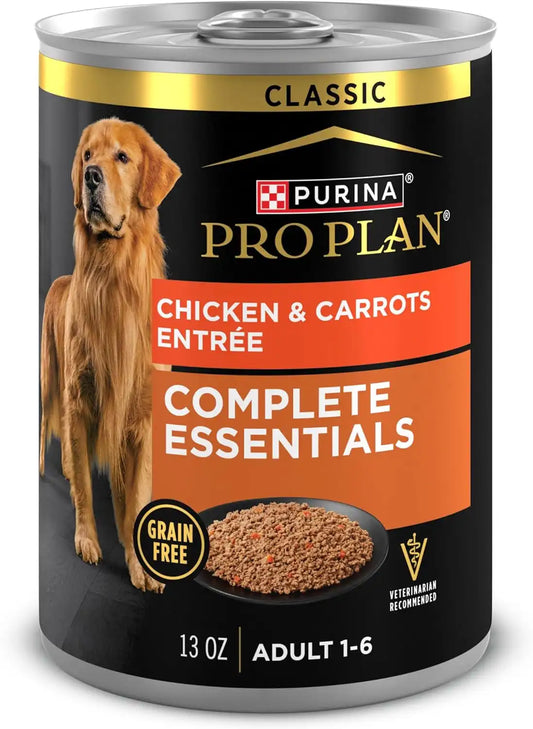 Purina Pro Plan Complete Essentials Wet Dog Food Pate, (12) 13 oz