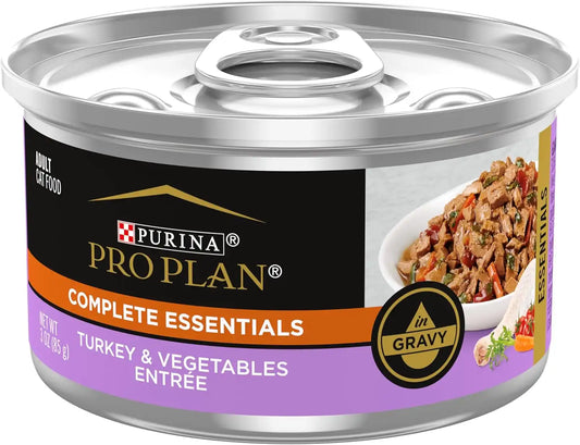 Purina Pro Plan Wet Cat Food in Gravy, Turkey & Vegetables, (24) 3 oz
