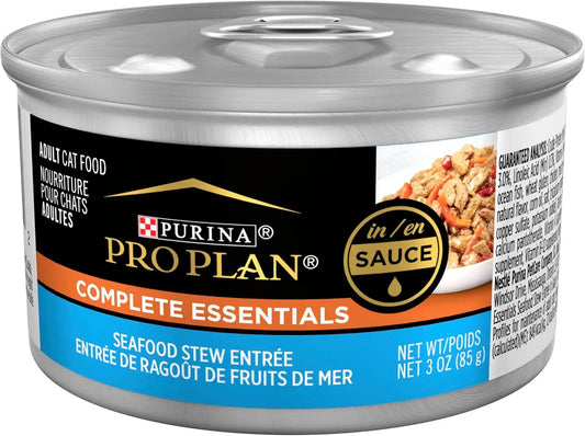 Purina Pro Plan Wet Cat Food in Sauce, Seafood Stew, (24) 3 oz