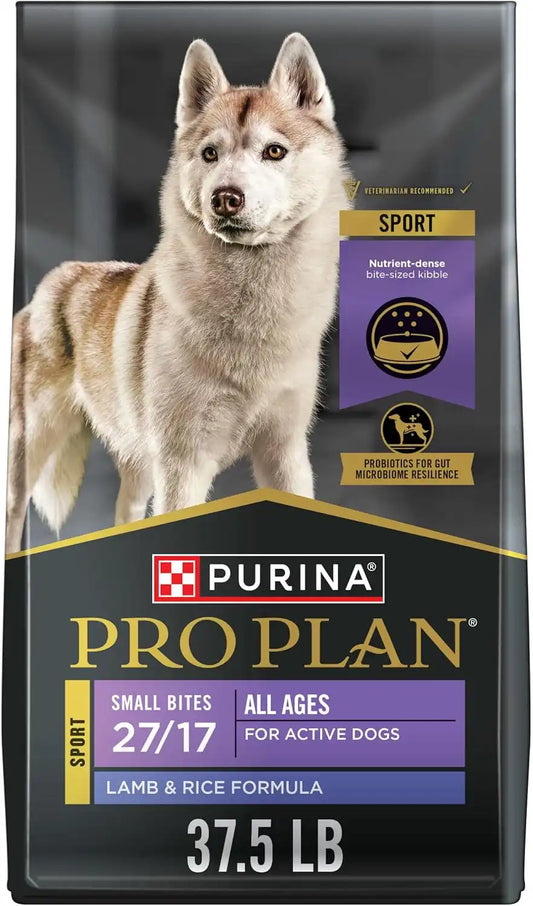 Purina Pro Plan High Protein, Small Bites Dog Food, Sport 27/17 Lamb & Rice Formula - 37.5 Pound (Pack of 1)