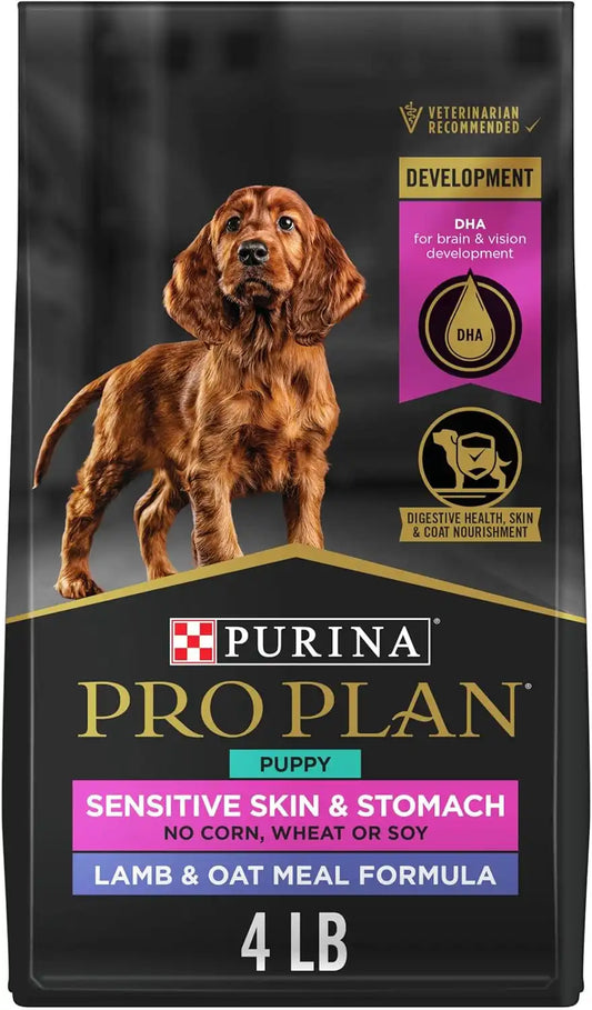 Purina Pro Plan Sensitive Skin & Stomach Puppy Food, Lamb & Oat Meal, 4 lb