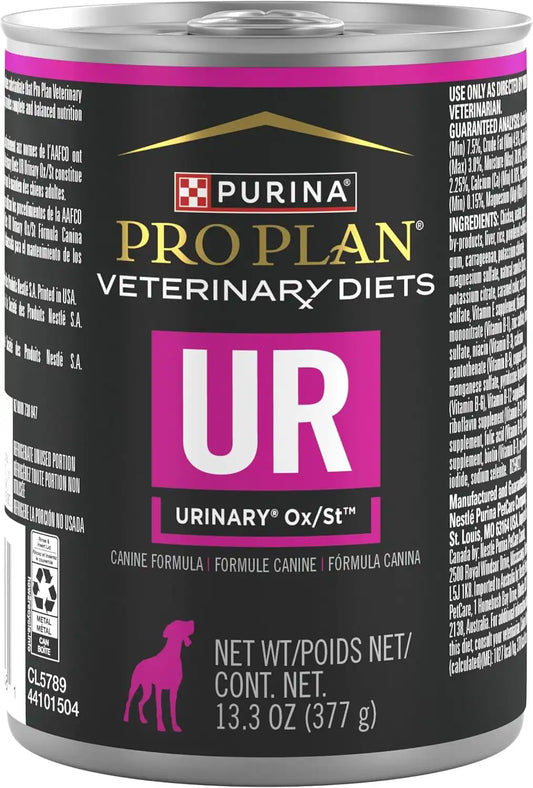 Purina Pro Plan Veterinary UR Urinary Ox/St Wet Dog Food, (12) 13.3 oz Cans