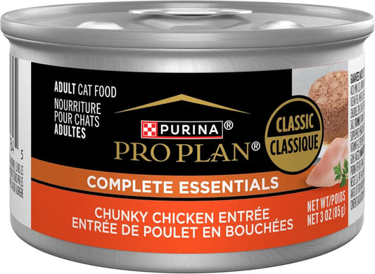 Purina Pro Plan Complete Essentials Wet Cat Food Pate, (24) 3 oz